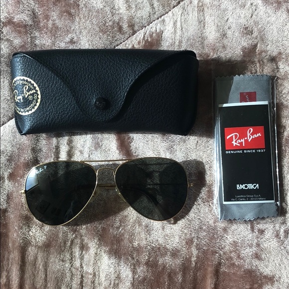 Ray-Ban Accessories - Ray Ban Aviator Large Metal Polarized Sunglasses